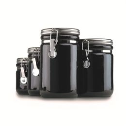 4 Pc. Black Ceramic Clamp Top