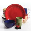 Gibson Home Color Vibes 12 Piece Round Dinnerware Set, Assorted Colors