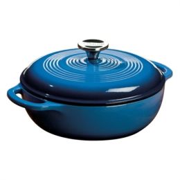 Lodge 4.5 Quart Blue Enameled Cast Iron Dutch Oven