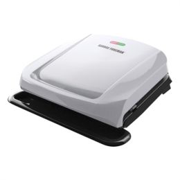 George Foreman 4-Serving Removable Plate &amp; Panini Grill - Platinum
