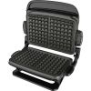 George Foreman 5-Serving Evolve Grill With Waffle Plates And Ceramic Grill Plates Black