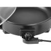 Brentwood SK-67BK 12-Inch Round Non-Stick Electric Skillet with Vented Glass Lid, Black