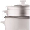 Brentwood 8 Cup Rice Cooker with Steamer in White (TS-180S)