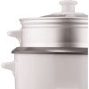 Brentwood 5 Cup Rice Cooker with Steamer in White TS-600S