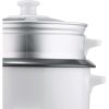 Brentwood 5 Cup Rice Cooker with Steamer in White TS-600S