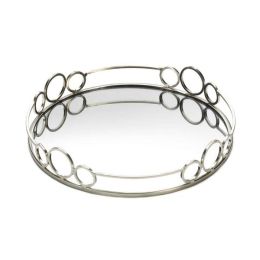 Accent Plus Silver Circles Mirrored Tray