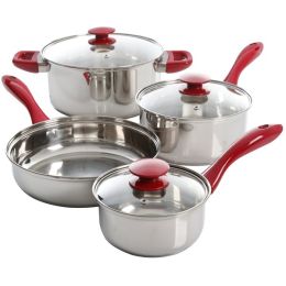 Sunbeam Crawford 7 Piece Stainless Steel Cookware Set