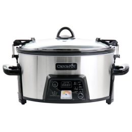 Crock Pot 6Qt  Cook and Carry Programmable Slow Cooker in Stainless Steel