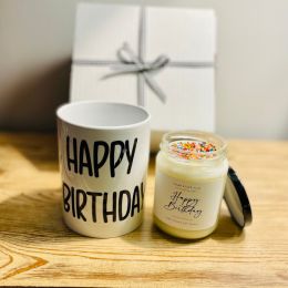 Happy Birthday Gift Set - Mug & Candle (Pack of 1)