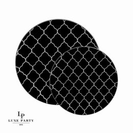 Lattice Pattern Plastic Plates (Pack of 1 Pack of 10)