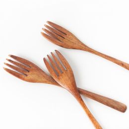 Natural Wood Fork or Spoon | 3 Pack (Pack of 1)