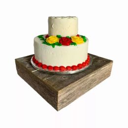 Natural Weathered Gray Cake Stand (Pack of 1)
