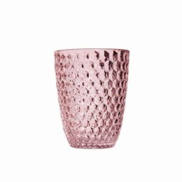 Acrylic Diamond Cut  DOF - Pink 12 oz. Set of 4