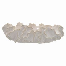 Plutus Brands Bowl in White Porcelain 18.00" x 13.75" x 5.00" (Pack of 1)