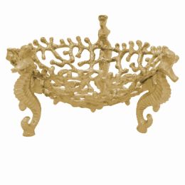 Plutus Brands Metal Bowl Footed - Gold in Gold Metal (Pack of 1)
