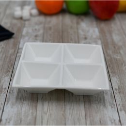 [ Set of 6 ] DIVIDED SQUARE DISH  6" X 6" | 15 CM X 15 SM