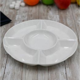 [ Set of 4 ] DIVIDED ROUND DISH 10" | 25.5 CM