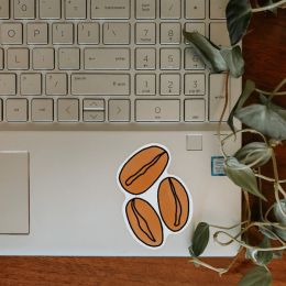 Brown Coffee Sticker (Pack of 1)